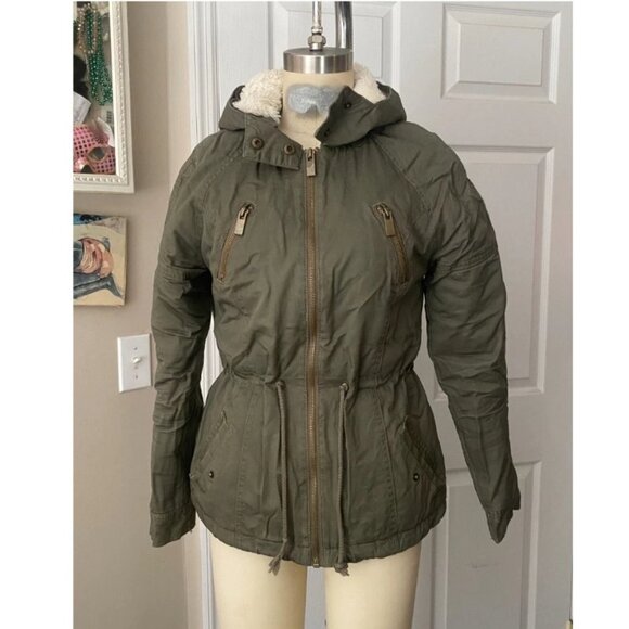 AMERICAN Rag Surplus Cotton Fur Lined Drawstring Hood Surplus Jacket *XS* B92 - Picture 8 of 8